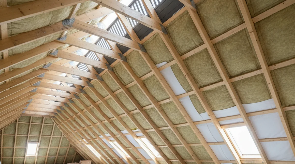 Attic ventilation system with proper airflow in residential home