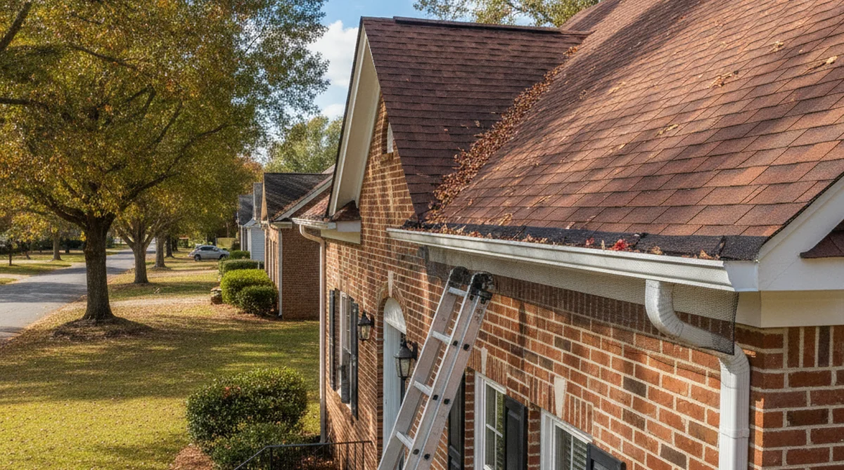 Gutter guard installation on Orangeburg SC home