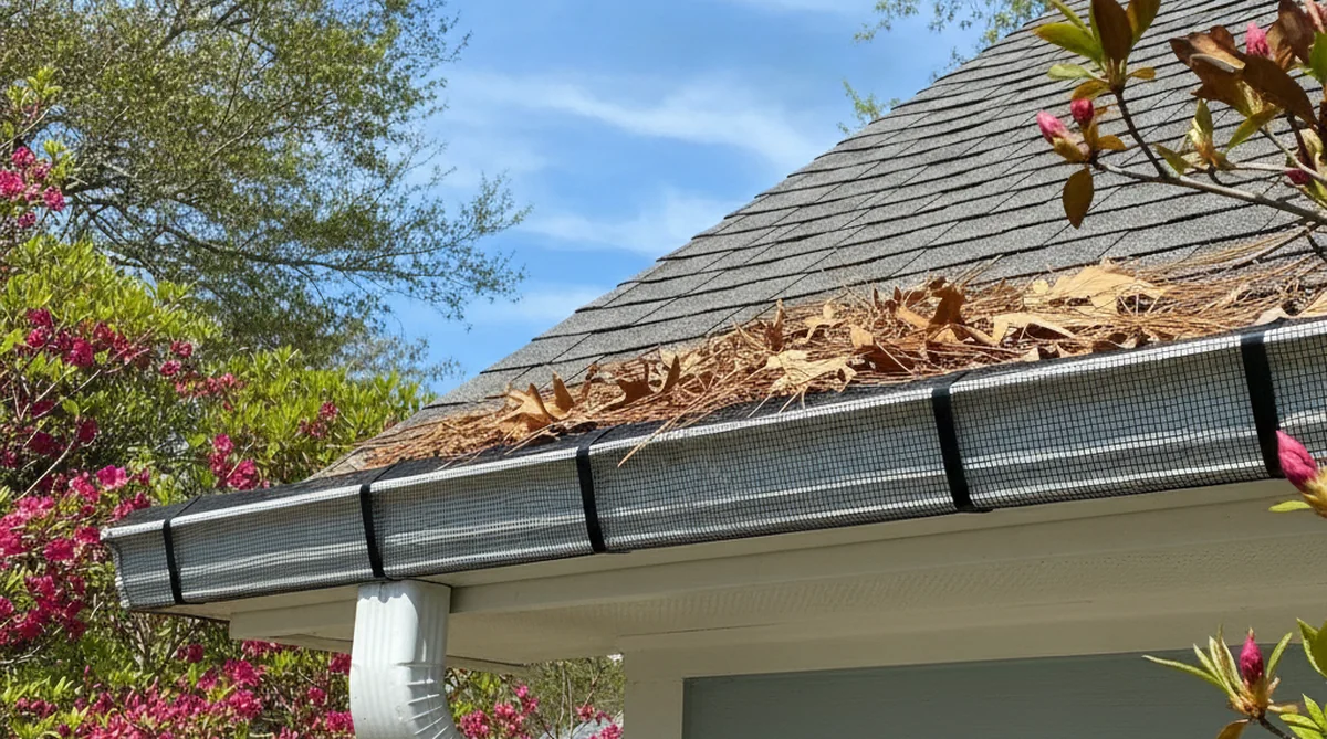 Gutter guard installation on Summerville SC home