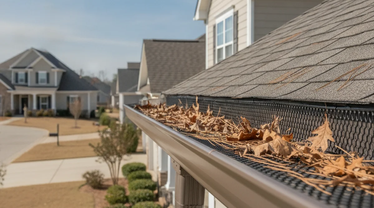 Gutter guard installation on home in Sumter SC