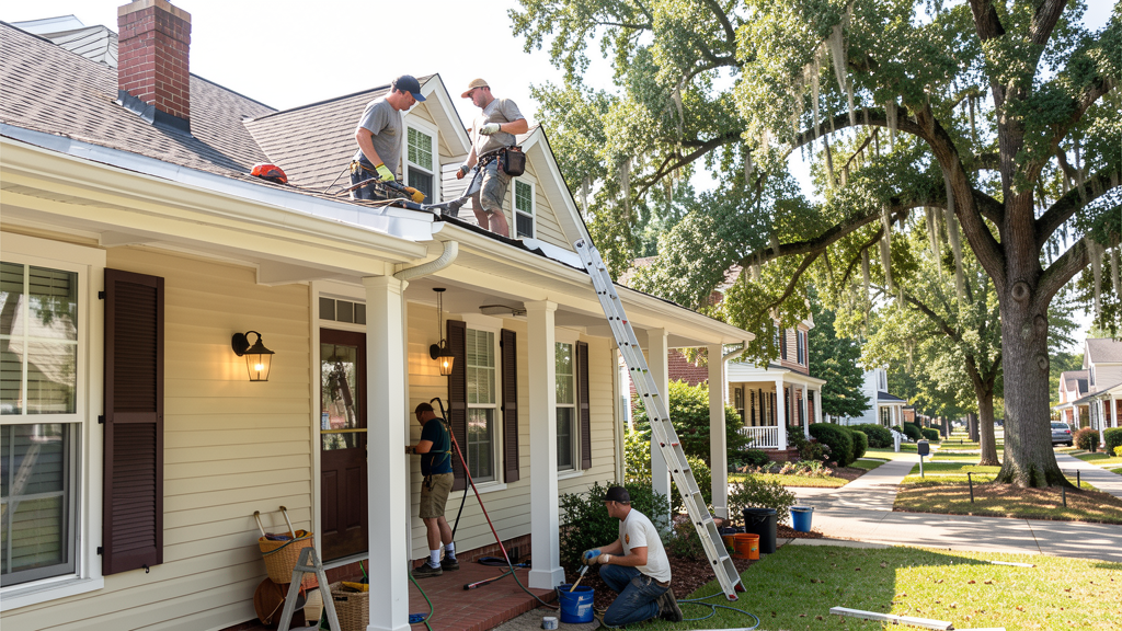 Gutter repair in Bamberg, SC by Dubya Roofing and Gutters