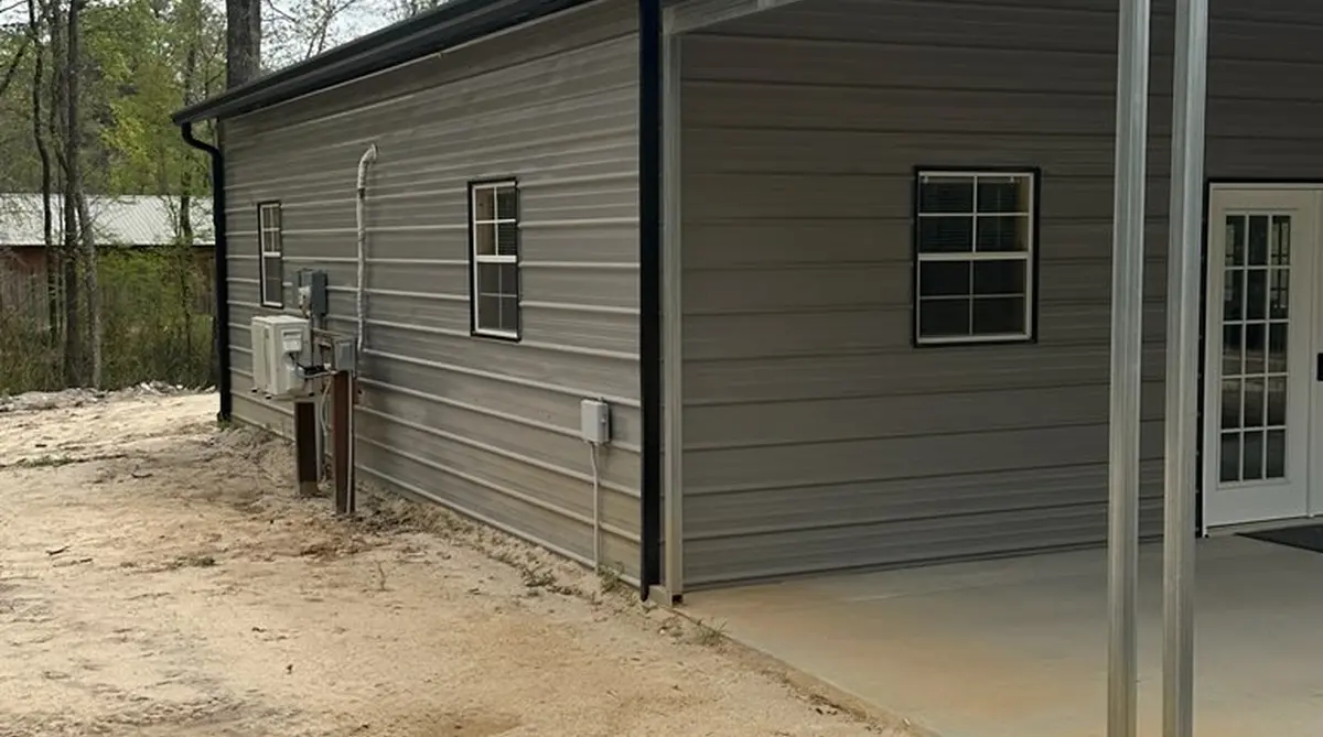 Completed seamless gutter installation in Branchville SC