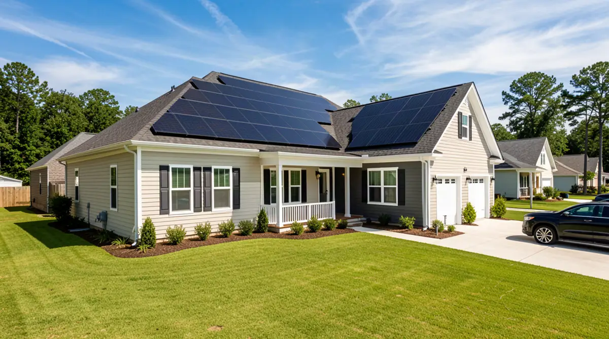 Solar shingles installed on Orangeburg SC residential home